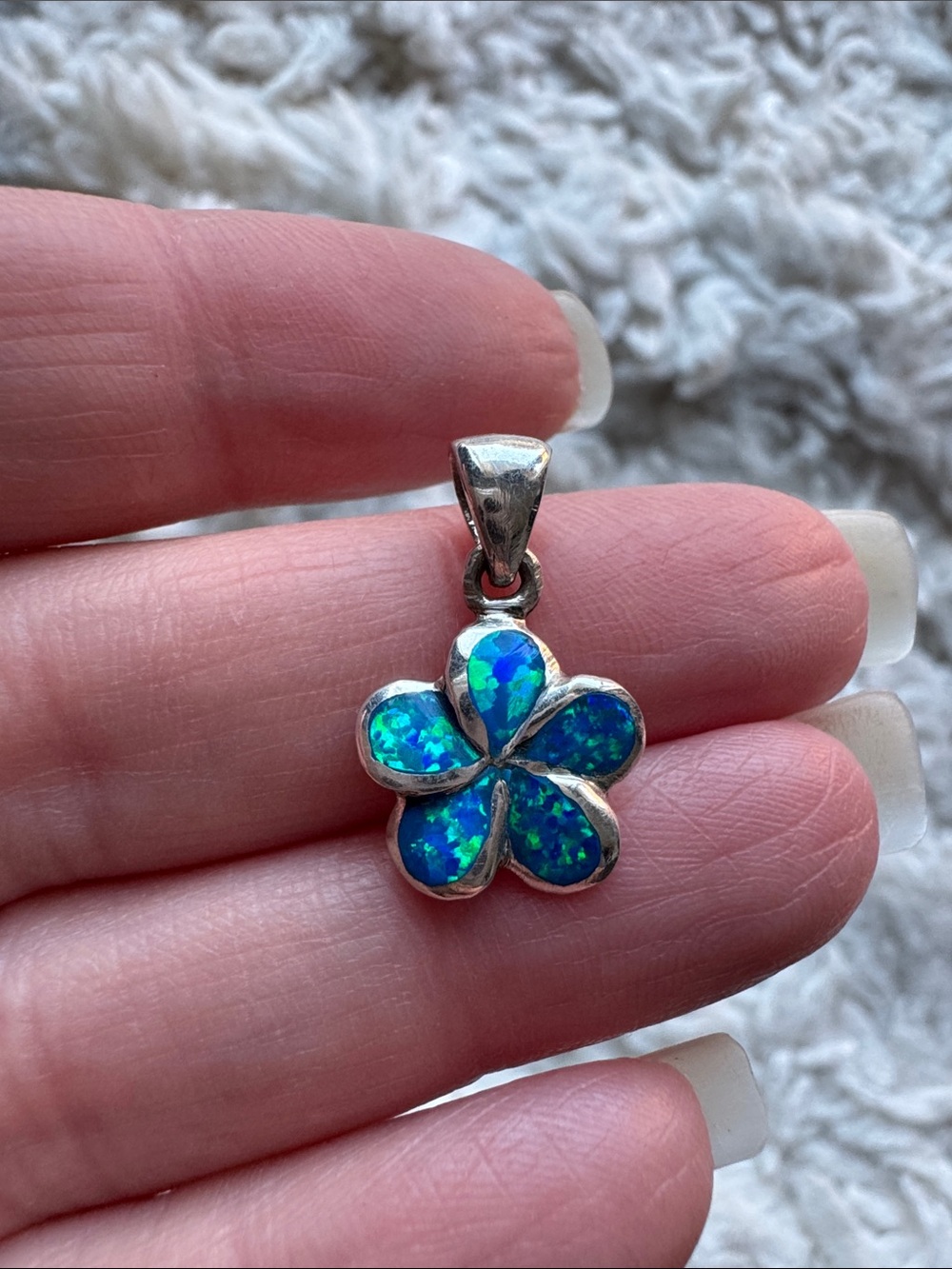 Sterling Silver Plumeria Pendant